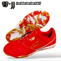 SEPATU FUTSAL ORTUSEIGHT JOGOSALA CRUSHER V2-ORTRED/GOLD FREE DEKER KAOS KAKI DAN BOX