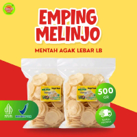 EMPING MELINJO MENTAH LB AGAK TEBAL ASLI LIMPUNG 500 GR Cemilan Kering Food