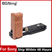 Camera Wooden Handle Grip for Sony ZV1 ZV1II ZV-1F L-Shape Vertical Camera Quick Release Mounting Plate Photography Accessories