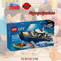LEGO Original CITY 60456 Police Boat - Mainan Anak Edukasi Kapal Polisi Maling Pencuri