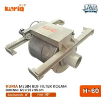 KURIA Drum Filtration Mesin RDF Rotary Drum Filter Kolam - H Series H60
