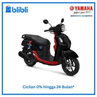 Yamaha Fazzio Hybrid Sepeda Motor [OTR Jabodetabekser] Black Serang