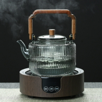高硼玻璃蒸茶壺煮茶壺電陶爐用泡花茶壺家用燒水壺加厚提梁壺