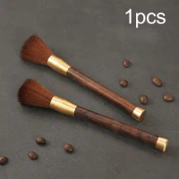 Espresso Brush Wooden Handle Bristles Dusting Brushes Coffee Grinder Cleaning Brush for Grain Home Coffee Machine Bean Kitchen