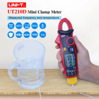 UNI-T UT210D Clamp Meter True RMS Digital Multimeter AC DC voltmeter Ammeter Resistance Capacitance Frequency Temperature tester