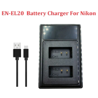 EN-EL20 Charger LCD USB Dual Battery Charger For Nikon Coolpix P1000 Nikon1 J1 J2 J3 /1 S1 1 V3 Nikon1 AW1 Camera