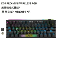 【最高現折268】海盜船K70 PRO MINI WIRELESS RGB無線機械式鍵盤/黑英文/CH-9189014-NA