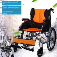 Wheelchair Thickened Aluminum Alloy Elderly Lightweight Wheelchair Disabled Folding Manual Inflatable-Free