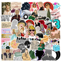 50PCS Pop Singer Stickers Suitable for Notebook Laptop Phone Computer Vases Refrigerator Dining Table books Multi-scene stickers