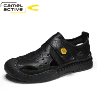 Camel Active 2022 New High Quality Summer Men Sandals Genuine Leather Comfortable Gladiator Men Shoes Fashion Casual Shoes