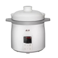 new design 5L white rice ceramic slow cooker soup pot stew slow cooker