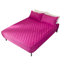 【Annette】透氣防潑水技術處理床包式保潔墊 單人3.5x6.2尺 MIT台灣精製(桃紅色)
