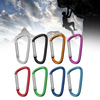 Pek 3 Aloi Aluminium Bentuk D Nombor 5 Karabiner Mendaki, Karabiner Ringan, Karabiner W4R8