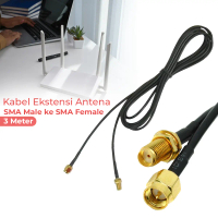 MutiaraMall Jakarta - Kabel Ekstensi Antena Router Modem SMA Male ke SMA Female 3M - C390