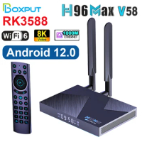 BOXPUT H96 Max V58 Android 12 TV Box RK3588 8K LPDDR4X 8GB 64G 2.4G 5G Wifi6 BT5.0 H.265 1000M Lan Global Media Player Receiver