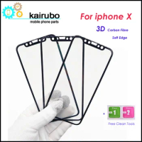 10PCS 3D Curved Full Cover Toughened Protect Soft Edge Tempered Glass For iPhone X 10 Screen Protector For iPhone 10 X Glass