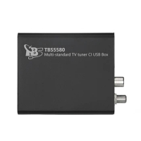 TBS5580 Multi-standard Universal TV Tuner CI USB Box, DVB-S2/S, DVB-T2/T, DVB-C2/C, DVB-S2X and ISDB-T,for Pay TV