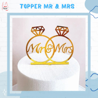 Cake Topper Acrylic Toper Kue Akrilik Happy Wedding Tunangan Lamaran