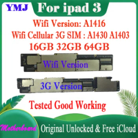 NO ID Account Clean iCloud For ipad 3 Mainboard 16GB 32GB 64GB Original Unlocked logic board Plate With IOS System Tested Well