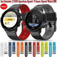 New 24mm Silicone Sports Strap For Suunto 9 7 D5/Suunto Spartan Sport/Wrist HR/Baro Watch Band Bracelet Replacement Accessories