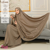Mukena Haruka Premium Bordir – Mukena Traveling Dewasa Elegan Adem Flowy Halus | Mukena Travel Umroh