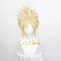 Cloud Strife Wig Final Fantasy VII Remake Cosplay Blonde Synthetic Heat Resistant Hair Cloud Cosplay