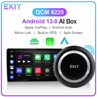 EKIY CarPlay Ai Box Android 13 8GB 128GB QCM 8-Core 6225 Wireless CarPlay Android Auto Support Youtube 4G LTE TV Ai Box