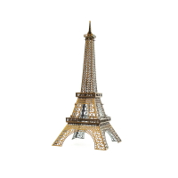 全金屬diy建筑拼裝模型3D免膠立體拼圖 巴黎埃菲爾鐵塔彩色