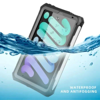 Waterproof Case for iPad Mini 6 2021 Full Coverage Swimming Diving Shockproof Cover for iPad Mini 6th 2021 Protective Shell Case