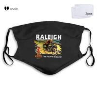 Raleigh Classic Vintage Motorcycle Face Mask Filter Pocket Cloth Reusable Washable