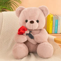 Valentine's Day roses teddy bear animal plush toys for girls teddy bear dolls