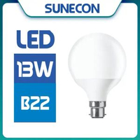 新而光 - LED燈膽(G95大球型膽) - 13W / B22釘頭 / 白光6500K #LED燈泡 (LSGK-13B22D)