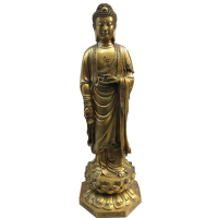 銅佛像釋迦牟尼佛祥獅純銅阿彌陀佛佛像擺件站像大號家用佛堂供奉