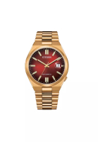 Citizen Citizen Mechanical Automatic Red Dial Gold Stainless Steel Strap Men Watch NJ0153-82X