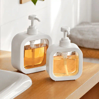 【Blissi】Dispenser Sabun Cair Kamar Mandi Transparan, Botol Tekan Plastik