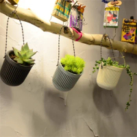 Garden Hanging Basket Double-Layer Hanging Plant Holder Lazy Water Plastic Basket Wall Flower Plants Pot Wall Hanging Ornaments