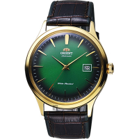 ORIENT東方 DATE Ⅱ 紳士機械錶 送禮推薦-綠x金框/42mm