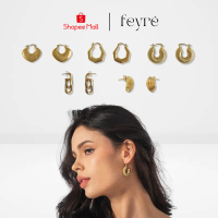 ขายดีประจำเดือนนี้ ขายดี Feyre - Earrings Gold Collection ต่างหู ต่างหูสแตนเลส ต่างหูทอง กันน้ำ