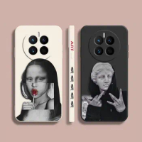 Phone Case For Huawei MATE 20 20X 30 40 50 P20 P30 P40 P50 10 PRO PLUS Colour Case Cover Funda Cqoue Shell Capa Mona Lisa Art