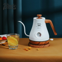 Bincoo咖啡壺手沖咖啡器具套裝電熱水壺 木紋復古顯溫分享壺濾杯