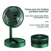 Telescopic fan folding portable Table Desk Fan USB Charging Multi-Function Dormitory Bed Office Desktop Folding Electric Fan