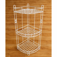 [ส่งฟรี] 3-Tier Corner Shelf, White, Size 29X36X65Cm. Bathroom Shelves 3-Tier Shelf, White Shelf