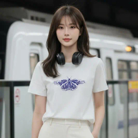 Kaos Oblong Wanita Spandek Kasual Lengan Pendek | Baju Kaos Ketat Cewek Slim Fit - Oval Polos Nyaman