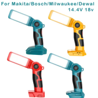 12W Portable LED Warning Light Work Light Outdoor Lighting For Makita/Bosch/Milwaukee/Dewalt Power Tools 18V Lithium Battery