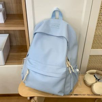 全城熱賣 - 通勤輕便軟書包初中女生小學生新款背包高中生大學生雙肩包包藍色大號-無掛件