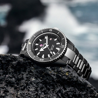 RADO 雷達 官方授權 庫克船長 高科技陶瓷300米潛水機械腕錶 送禮推薦-黑/43mm R03 R32129152