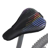 Bike Seat Cover PU Leather Silicone Memory Foam Bicycle Saddle Seat Cushion Cover Pad Bicycle Seat Cover Bicycle Saddle Cushion