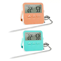 Wireless Lcd Meat Thermometers Grill Smoker BBQ Cooking Food Thermometers Digital Meat Thermometers for Kitchen Outdoor Grilling