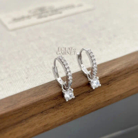 ￼Éclat & Garnet - S925 CIELO HOOP EARRINGS DLE Perhiasan Zircon Premium with 18K Gold Plating Anting