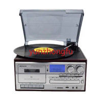 CE Free Customs Clearance Vinyl Record Player With CD Cassette Recording And USB SD FM Radio